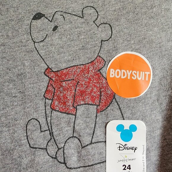 Disney Winnie The Pooh Red Shirt Long Sleeve Bodysuit 24Months NWT - Picture 3 of 5
